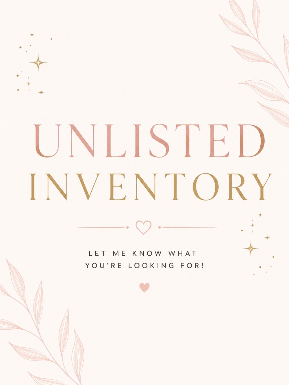 Unlisted Inventory - Flyer
